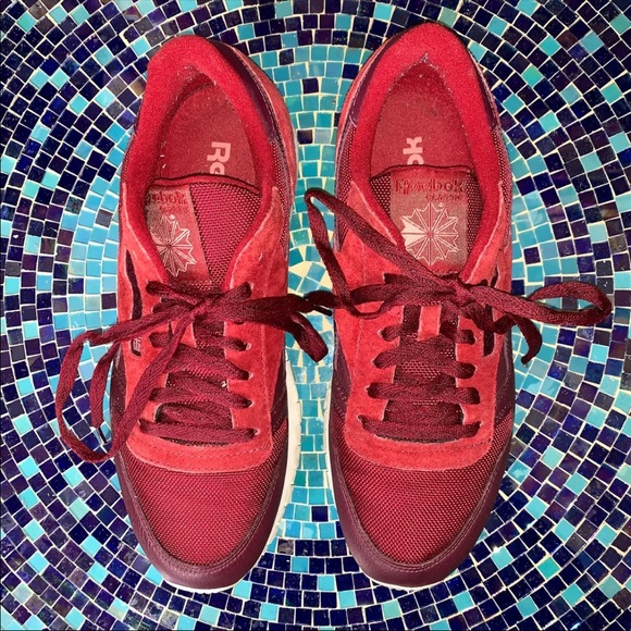 Maroon Suede Reebok Classics - Picture 6 of 9